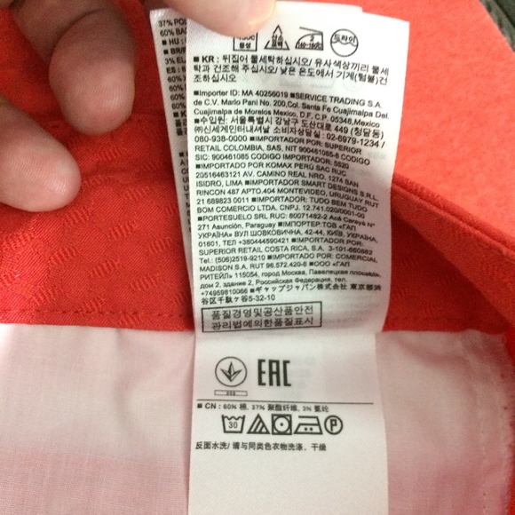 Banana Republic Womens 8 Red Honey Comb Pattern Flat Front Cotton Blend Capris - Picture 8 of 8